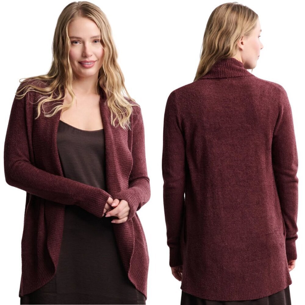 Barefoot Dreams CozyChic Lite Circle Cardi Cardigan Sweater Women's XS/S Purple